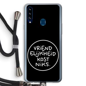 CaseCompany Vriendelijkheid: Samsung Galaxy A20s Transparant Hoesje met koord