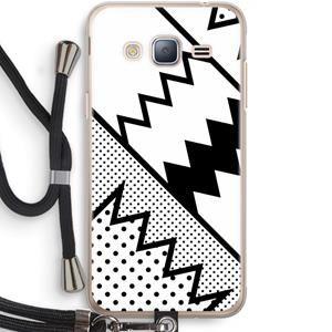 CaseCompany Pop Art #5: Samsung Galaxy J3 (2016) Transparant Hoesje met koord