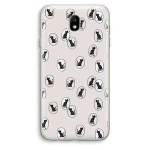 CaseCompany Miauw: Samsung Galaxy J7 (2017) Transparant Hoesje