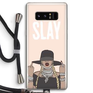 CaseCompany Slay All Day: Samsung Galaxy Note 8 Transparant Hoesje met koord