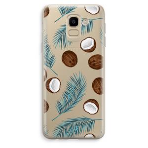 CaseCompany Kokosnoot roze: Samsung Galaxy J6 (2018) Transparant Hoesje