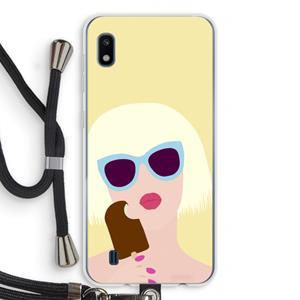 CaseCompany Ice cream: Samsung Galaxy A10 Transparant Hoesje met koord