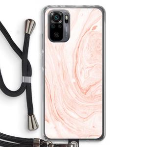 CaseCompany Peach bath: Xiaomi Redmi Note 10 Pro Transparant Hoesje met koord