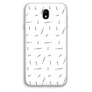CaseCompany Hipster stripes: Samsung Galaxy J7 (2017) Transparant Hoesje