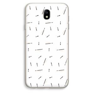 CaseCompany Hipster stripes: Samsung Galaxy J7 (2017) Transparant Hoesje