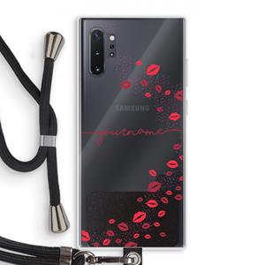 CaseCompany Kusjes: Samsung Galaxy Note 10 Plus Transparant Hoesje met koord