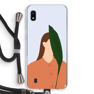 CaseCompany Leaf: Samsung Galaxy A10 Transparant Hoesje met koord