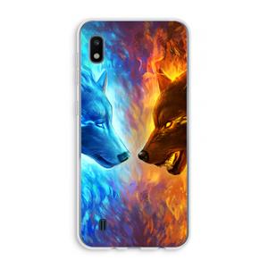 CaseCompany Fire & Ice: Samsung Galaxy A10 Transparant Hoesje