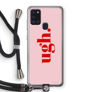 CaseCompany Ugh: Samsung Galaxy A21s Transparant Hoesje met koord