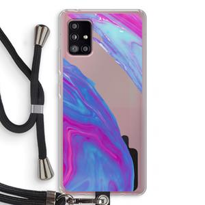 CaseCompany Zweverige regenboog: Samsung Galaxy A51 5G Transparant Hoesje met koord