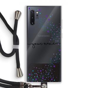 CaseCompany Sterren: Samsung Galaxy Note 10 Plus Transparant Hoesje met koord