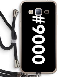 CaseCompany 9000: Samsung Galaxy J3 (2016) Transparant Hoesje met koord