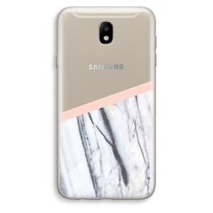 CaseCompany A touch of peach: Samsung Galaxy J7 (2017) Transparant Hoesje