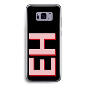 CaseCompany Monogram: Samsung Galaxy S8 Transparant Hoesje