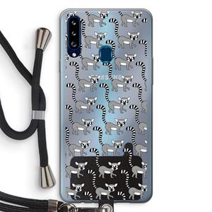 CaseCompany Makis: Samsung Galaxy A20s Transparant Hoesje met koord