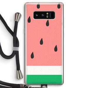CaseCompany Watermeloen: Samsung Galaxy Note 8 Transparant Hoesje met koord