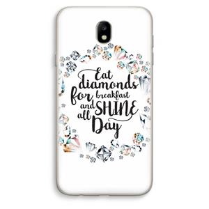 CaseCompany Diamonds: Samsung Galaxy J7 (2017) Transparant Hoesje