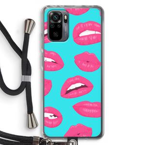 CaseCompany Bite my lip: Xiaomi Redmi Note 10 Pro Transparant Hoesje met koord