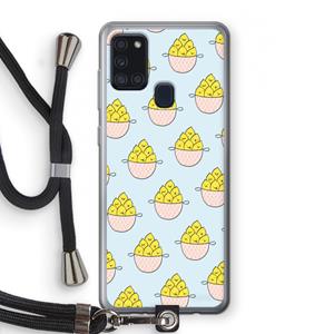 CaseCompany Citroenen: Samsung Galaxy A21s Transparant Hoesje met koord