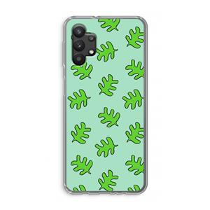 CaseCompany Groene blaadjes: Samsung Galaxy A32 5G Transparant Hoesje