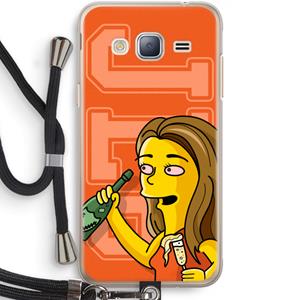 CaseCompany Jamie Lee Simpson: Samsung Galaxy J3 (2016) Transparant Hoesje met koord