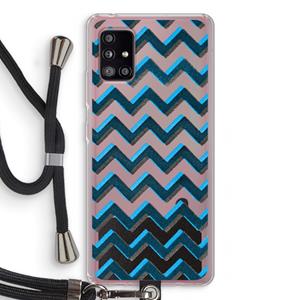 CaseCompany Onderbroken lijn: Samsung Galaxy A51 5G Transparant Hoesje met koord
