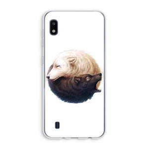CaseCompany Yin Yang Wolves: Samsung Galaxy A10 Transparant Hoesje