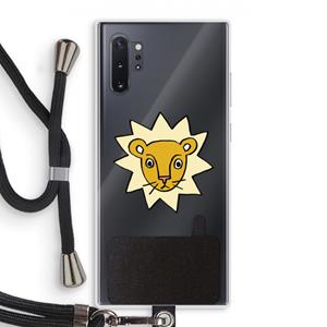 CaseCompany Kleine leeuw: Samsung Galaxy Note 10 Plus Transparant Hoesje met koord
