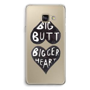 CaseCompany Big butt bigger heart: Samsung Galaxy A3 (2016) Transparant Hoesje