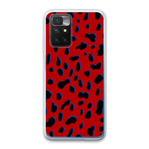 CaseCompany Red Leopard: Xiaomi Redmi 10 Transparant Hoesje