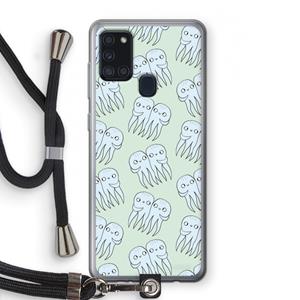 CaseCompany Octopussen: Samsung Galaxy A21s Transparant Hoesje met koord