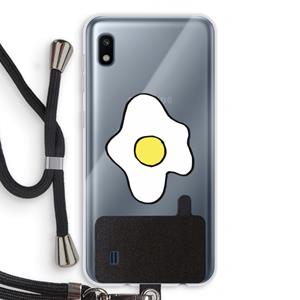 CaseCompany Spiegelei: Samsung Galaxy A10 Transparant Hoesje met koord