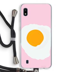 CaseCompany Sunny side up: Samsung Galaxy A10 Transparant Hoesje met koord