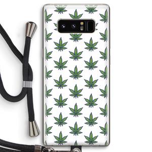 CaseCompany Weed: Samsung Galaxy Note 8 Transparant Hoesje met koord