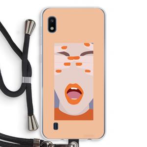 CaseCompany Surprise: Samsung Galaxy A10 Transparant Hoesje met koord