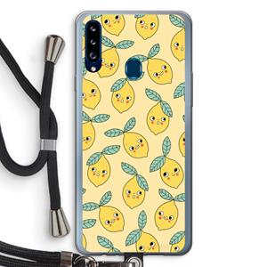 CaseCompany Citroenen: Samsung Galaxy A20s Transparant Hoesje met koord
