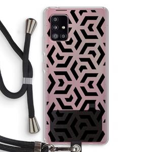 CaseCompany Crazy pattern: Samsung Galaxy A51 5G Transparant Hoesje met koord
