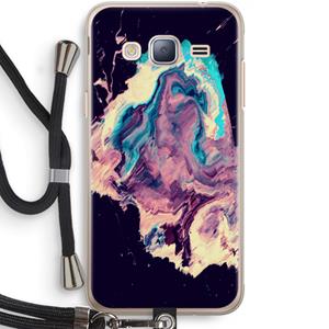 CaseCompany Cosmic Silence: Samsung Galaxy J3 (2016) Transparant Hoesje met koord