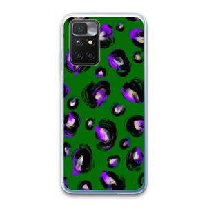 CaseCompany Green Cheetah: Xiaomi Redmi 10 Transparant Hoesje