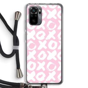 CaseCompany XOXO: Xiaomi Redmi Note 10 Pro Transparant Hoesje met koord