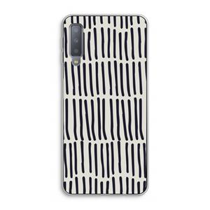 CaseCompany Moroccan stripes: Samsung Galaxy A7 (2018) Transparant Hoesje