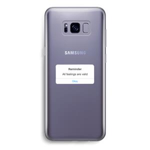 CaseCompany Reminder: Samsung Galaxy S8 Transparant Hoesje