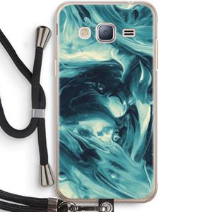 CaseCompany Dreaming About Whales: Samsung Galaxy J3 (2016) Transparant Hoesje met koord
