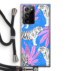 CaseCompany Tijger: Samsung Galaxy Note 20 Ultra / Note 20 Ultra 5G Transparant Hoesje met koord