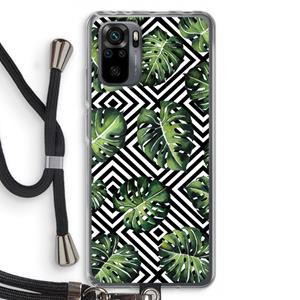 CaseCompany Geometrische jungle: Xiaomi Redmi Note 10 Pro Transparant Hoesje met koord
