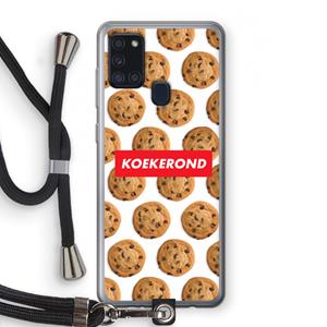 CaseCompany Koekerond: Samsung Galaxy A21s Transparant Hoesje met koord