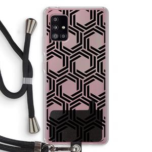 CaseCompany Geometrisch patroon: Samsung Galaxy A51 5G Transparant Hoesje met koord