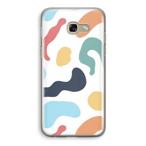 CaseCompany Memphis Shapes Blue: Samsung Galaxy A5 (2017) Transparant Hoesje