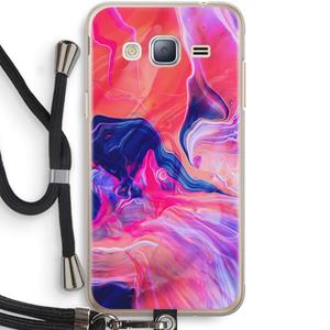 CaseCompany Earth And Ocean: Samsung Galaxy J3 (2016) Transparant Hoesje met koord