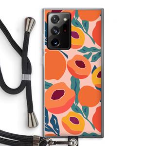 CaseCompany Perzik: Samsung Galaxy Note 20 Ultra / Note 20 Ultra 5G Transparant Hoesje met koord